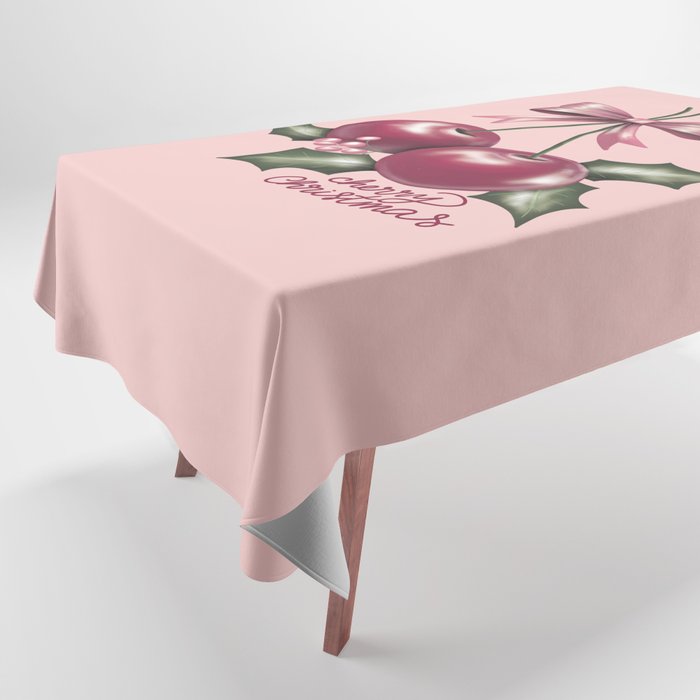 Cherry Christmas Tablecloth Gallery Image 1