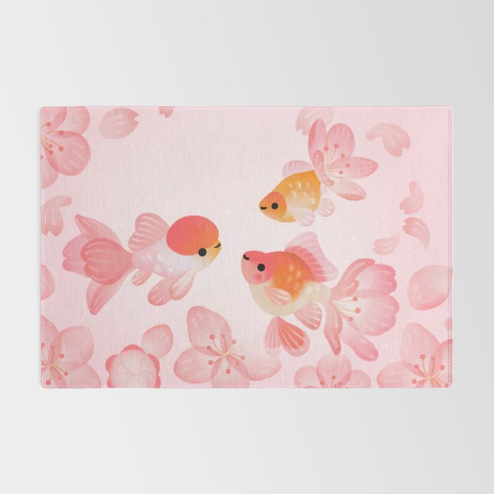 Cherry blossom goldfish Rug Gallery Image 2