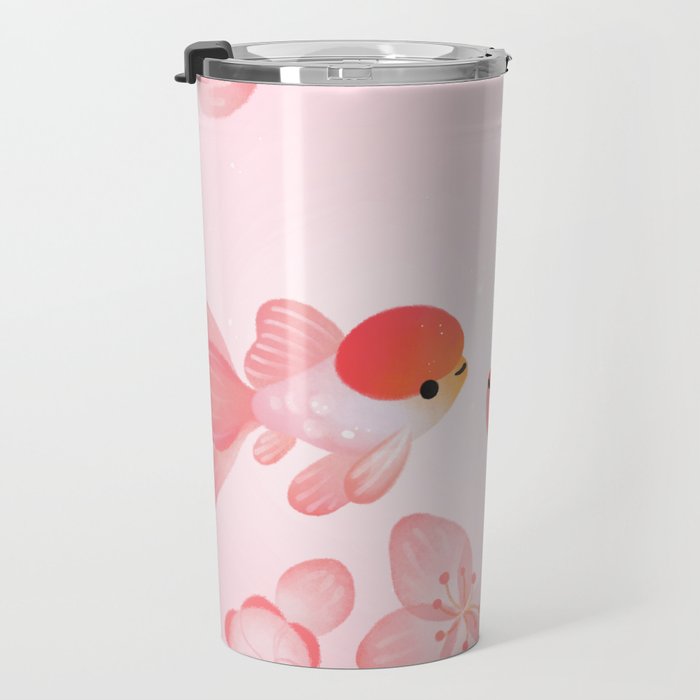 Cherry blossom goldfish Travel Mug Gallery Image 3