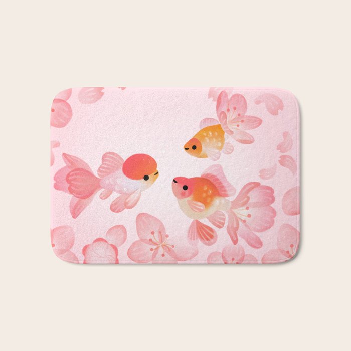 Cherry blossom goldfish Bath Mat Gallery Image 1