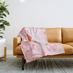 Cherry blossom goldfish Throw Blanket Gallery Image 1