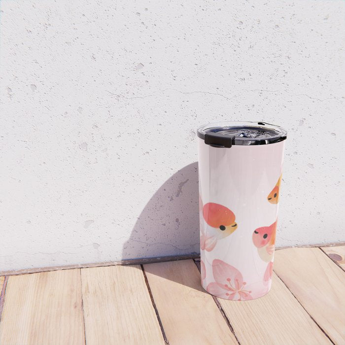Cherry blossom goldfish Travel Mug Gallery Image 4