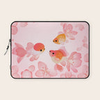 Cherry blossom goldfish Laptop Sleeve Gallery Image 1