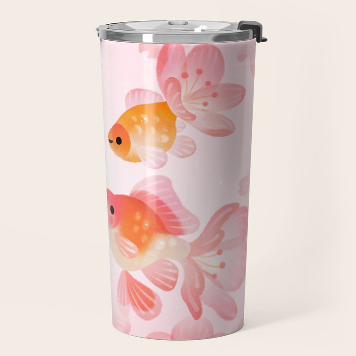 Cherry blossom goldfish Travel Mug Gallery Image 2