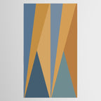 Geometric Triangles IX Blue and Orange Tablecloth Gallery Image 2