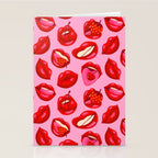 Fruity & Flirty Pattern on Light Pink Stationery Card Gallery Image 2