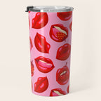 Fruity & Flirty Pattern on Light Pink Travel Mug Gallery Image 3