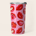 Fruity & Flirty Pattern on Light Pink Travel Mug Gallery Image 2
