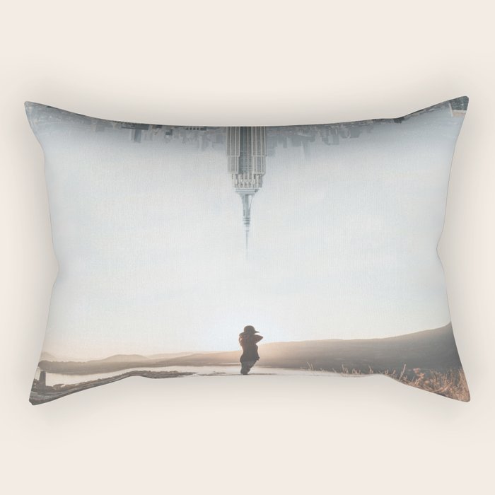 Between Earth & City Rectangular Pillow Gallery Image 2