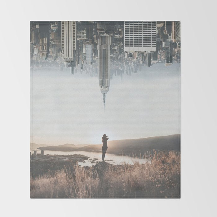 Between Earth & City Throw Blanket Gallery Image 2