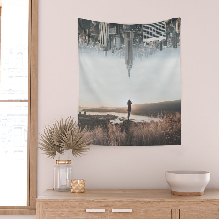 Between Earth & City Wall Tapestry Gallery Image 2