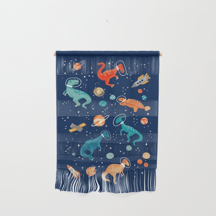 Painted Space Dinosaurs Wall Hanging Gallery Image 1
