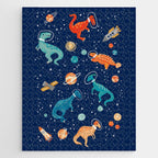 Painted Space Dinosaurs Jigsaw Puzzle Gallery Image 1