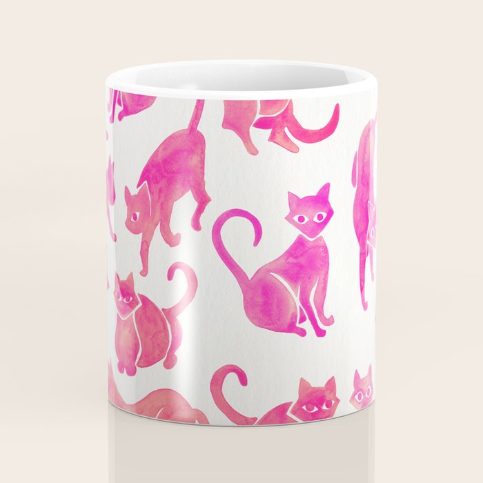 Cat Positions - Pink OmbrÃ© Palette Coffee Mug Gallery Image 4