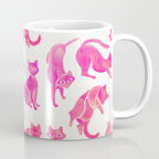 Cat Positions - Pink OmbrÃ© Palette Coffee Mug Gallery Image 1