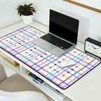 Vibrant Plaid Fusion A Desk Mat Gallery Image 2