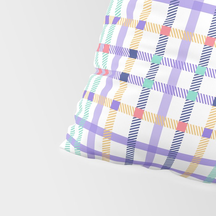 Vibrant Plaid Fusion A Pillow Sham Gallery Image 4