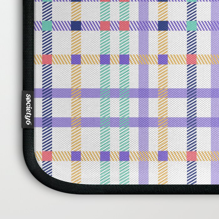 Vibrant Plaid Fusion A Laptop Sleeve Gallery Image 3