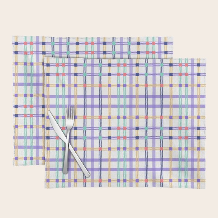 Vibrant Plaid Fusion A Placemat Gallery Image 1