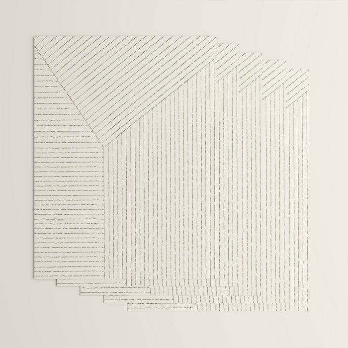 Lines (Cream & Chocolate) Wrapping Paper Gallery Image 3