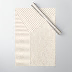 Lines (Cream & Chocolate) Wrapping Paper Gallery Image 1