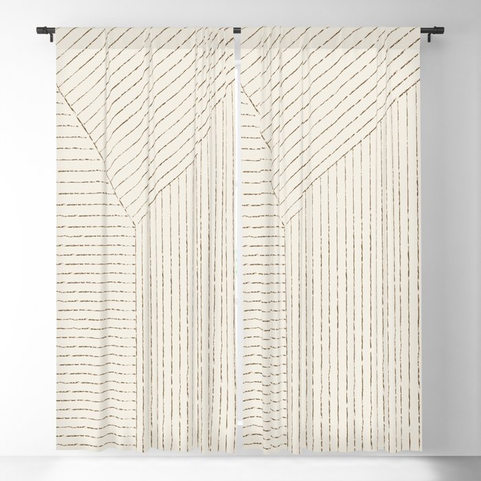 Lines (Cream & Chocolate) Window Curtain Gallery Image 5