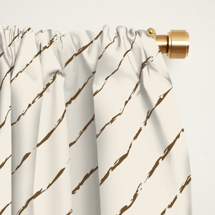 Lines (Cream & Chocolate) Window Curtain Gallery Image 2