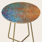 Vintage Rust, Copper and Blue Side Table Gallery Image 2