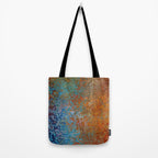 Vintage Rust, Copper and Blue Tote Bag Gallery Image 2