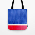 Rothko Abstract Mid Century Modern Minimalist Colorful Simple Nautical Red Blue Tote Bag Gallery Image 1