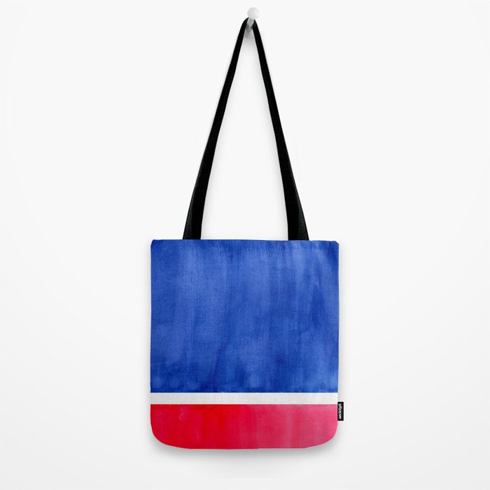 Rothko Abstract Mid Century Modern Minimalist Colorful Simple Nautical Red Blue Tote Bag Gallery Image 2