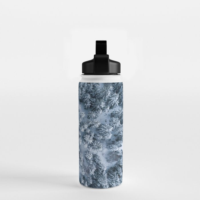 Winter Pine Forest Water Bottle Gallery Image 2