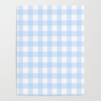 Light blue Gingham ,checkered ,buffalo ,plaid pattern Poster Gallery Image 4