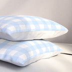 Light blue Gingham ,checkered ,buffalo ,plaid pattern Pillow Sham Gallery Image 3