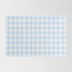 Light blue Gingham ,checkered ,buffalo ,plaid pattern Rug Gallery Image 2