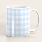 Light blue Gingham ,checkered ,buffalo ,plaid pattern Coffee Mug Gallery Image 1