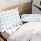 Light blue Gingham ,checkered ,buffalo ,plaid pattern Pillow Sham Gallery Image 2