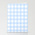 Light blue Gingham ,checkered ,buffalo ,plaid pattern Stationery Card Gallery Image 2