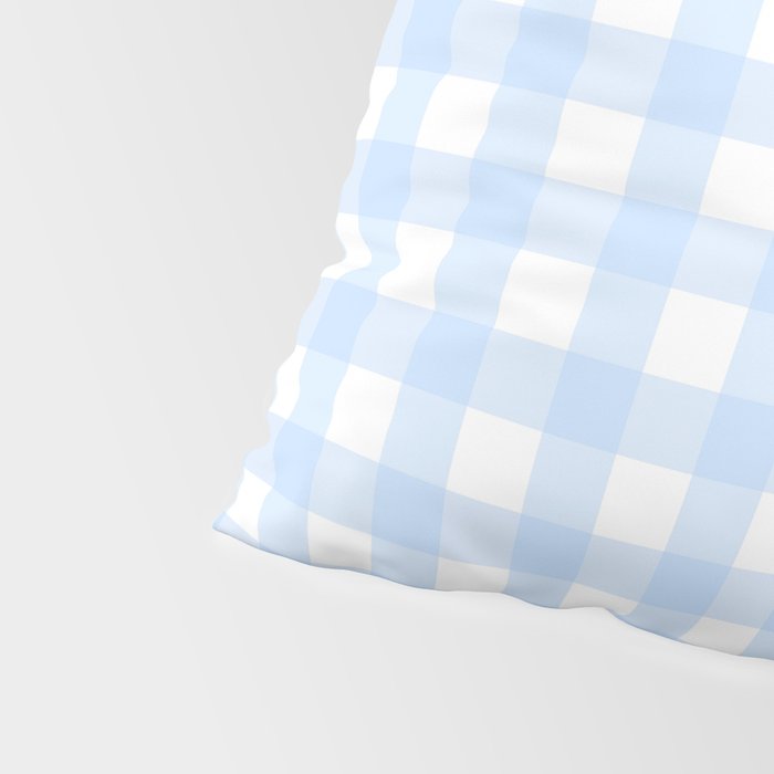 Light blue Gingham ,checkered ,buffalo ,plaid pattern Pillow Sham Gallery Image 4