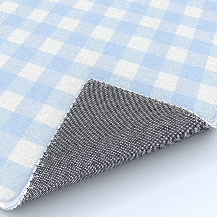 Light blue Gingham ,checkered ,buffalo ,plaid pattern Rug Gallery Image 4