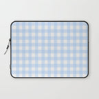 Light blue Gingham ,checkered ,buffalo ,plaid pattern Laptop Sleeve Gallery Image 1