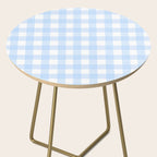 Light blue Gingham ,checkered ,buffalo ,plaid pattern Side Table Gallery Image 2