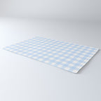 Light blue Gingham ,checkered ,buffalo ,plaid pattern Rug Gallery Image 3