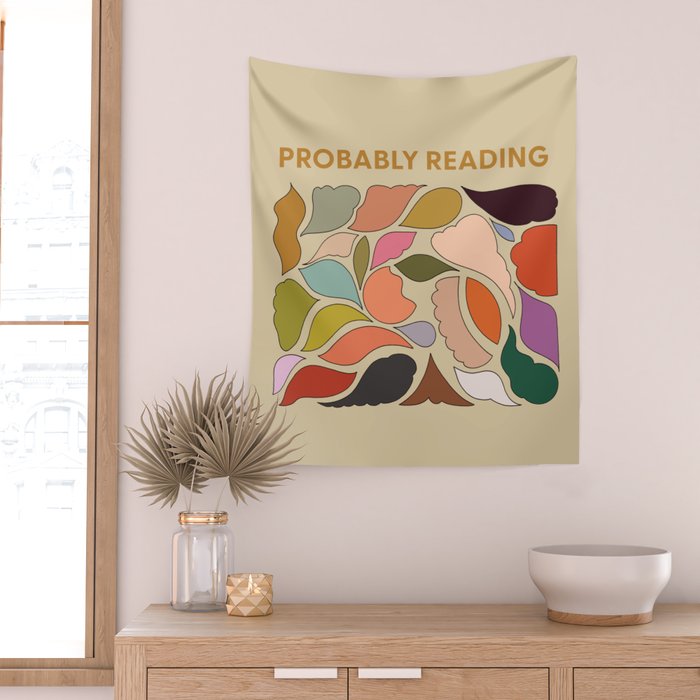 Probably Reading Wall Tapestry Gallery Image 2