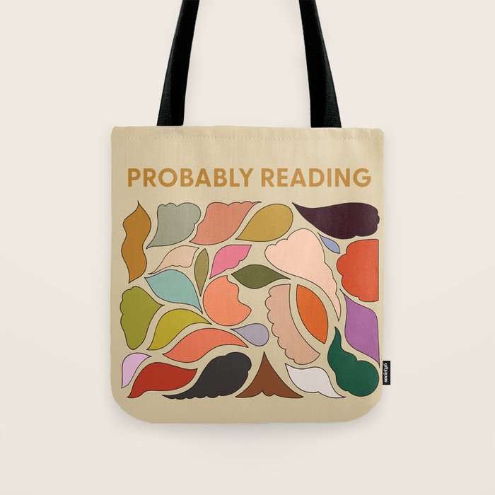 Probably Reading Tote Bag Gallery Image 1