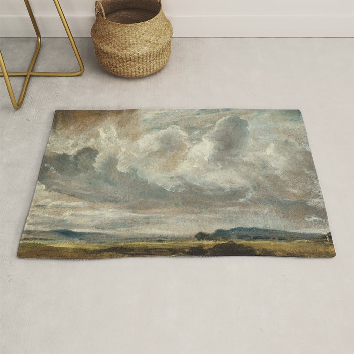 Landscape with clouds by John Constable Rug Gallery Image 1