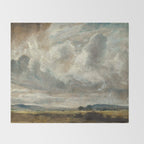 Landscape with clouds by John Constable Throw Blanket Gallery Image 2