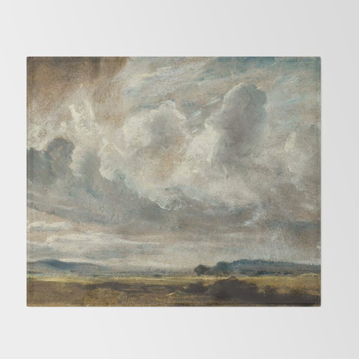 Landscape with clouds by John Constable Throw Blanket Gallery Image 2
