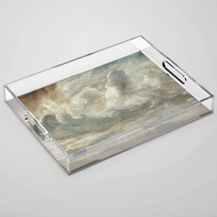 Landscape with clouds by John Constable Acrylic Tray Gallery Image 1