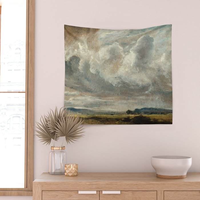 Landscape with clouds by John Constable Wall Tapestry Gallery Image 2
